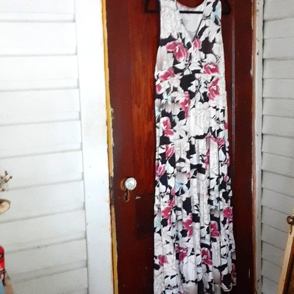 black dress with white bow Miss Circle Women Eleanor Black and White Bow Satin Gown main image 0